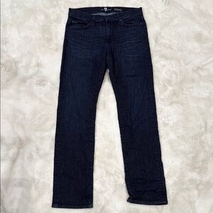7 For All Mankind Men's Dark Blue Jeans